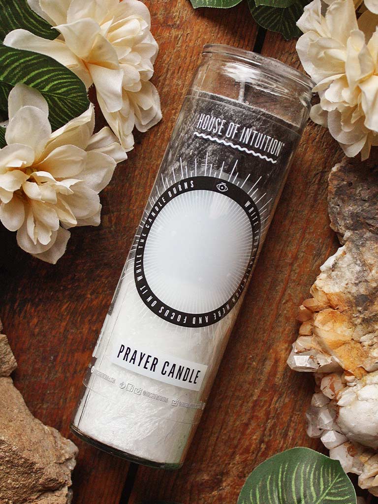 Write Your Own Prayer Candle - Black + White