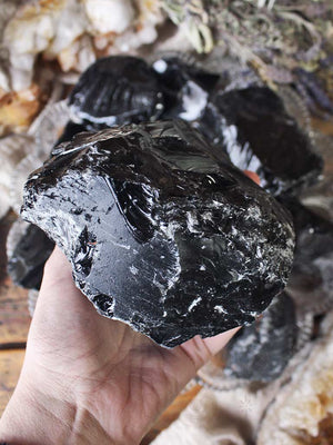 Raw Black Obsidian Pieces