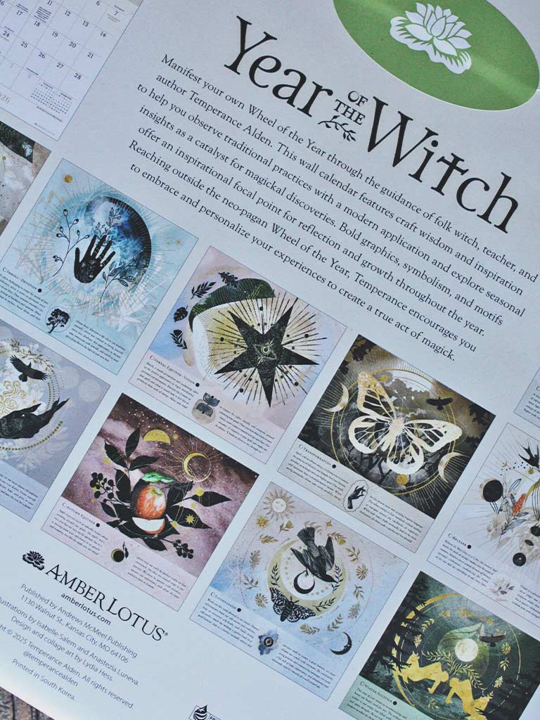 Year of the Witch 2026 Wall Calendar - Seasonal Intuitive Magick