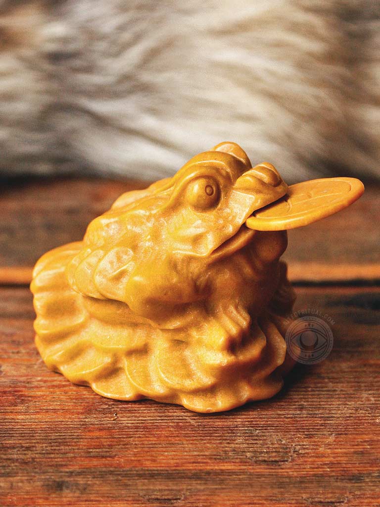 Yellow Jasper Feng Shui Three-Legged Money Toad