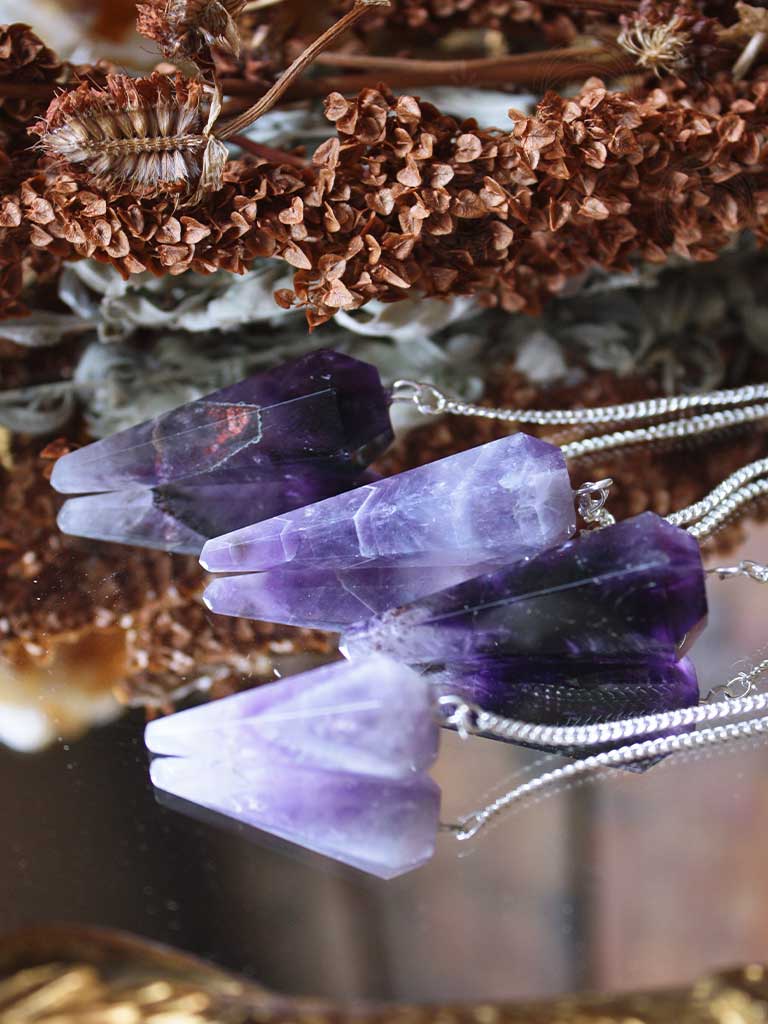 Amethyst Faceted Pendulum