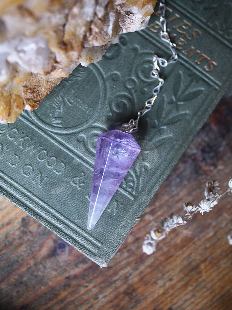 Amethyst Faceted Pendulum