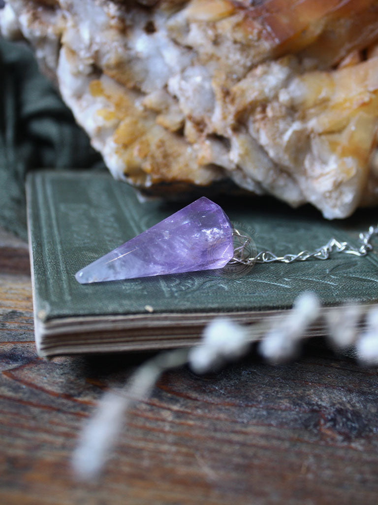 Amethyst Faceted Pendulum