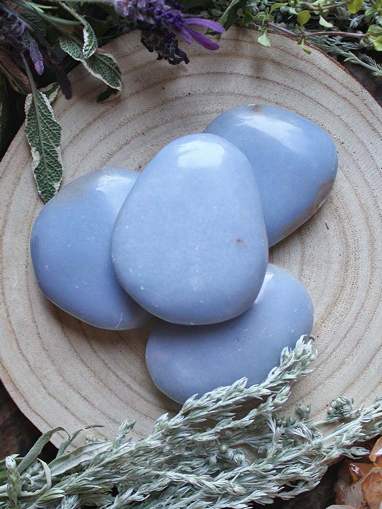 Angelite Palm Stones