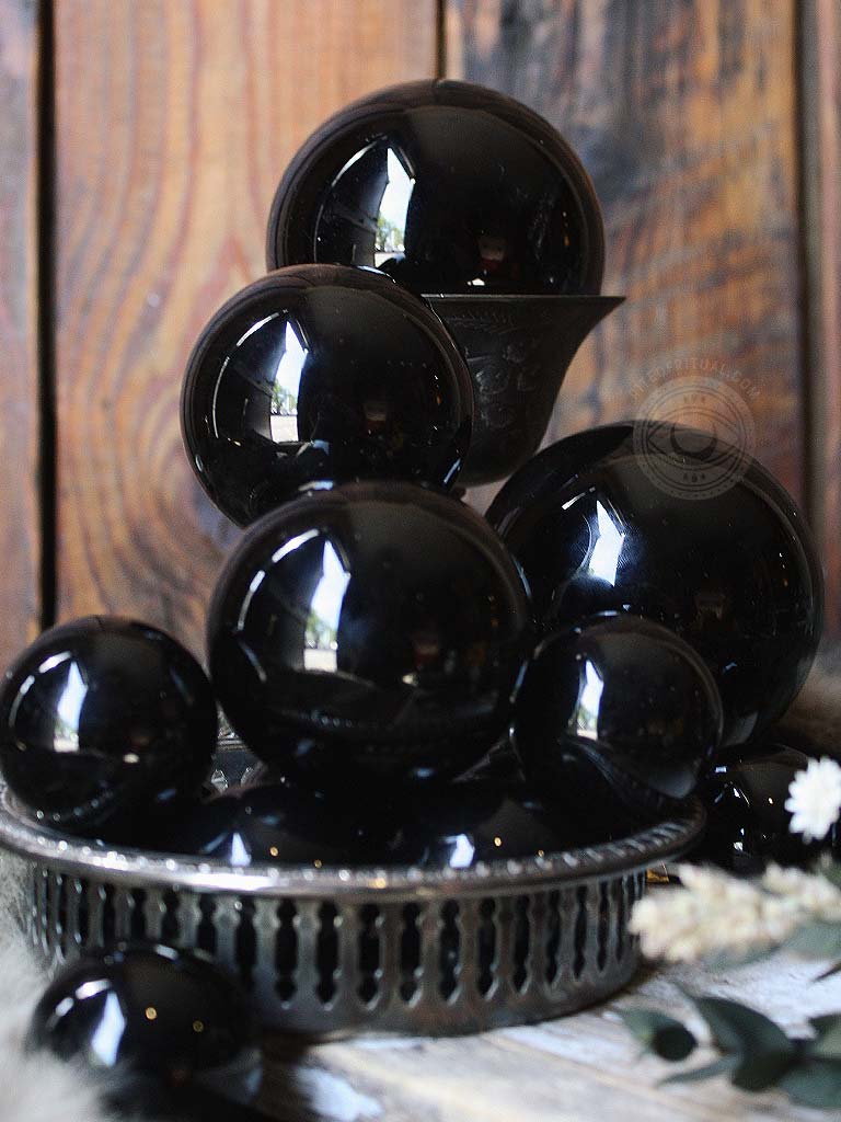 Black Obsidian Spheres