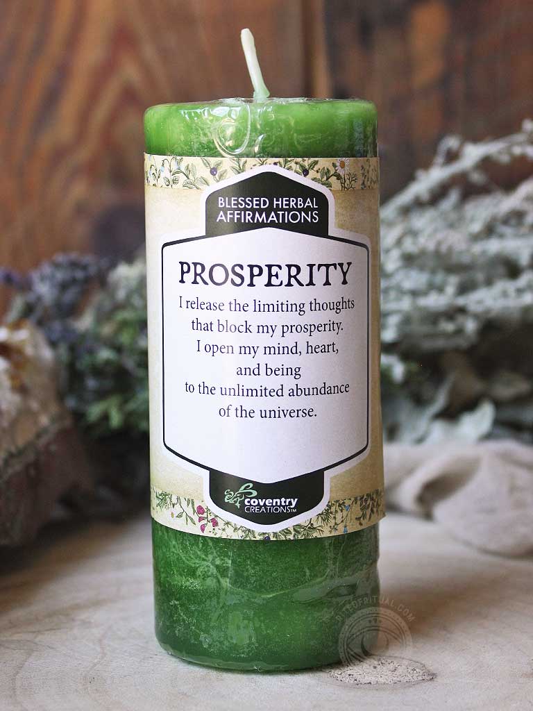 Blessed Herbal Affirmations Candle - Prosperity