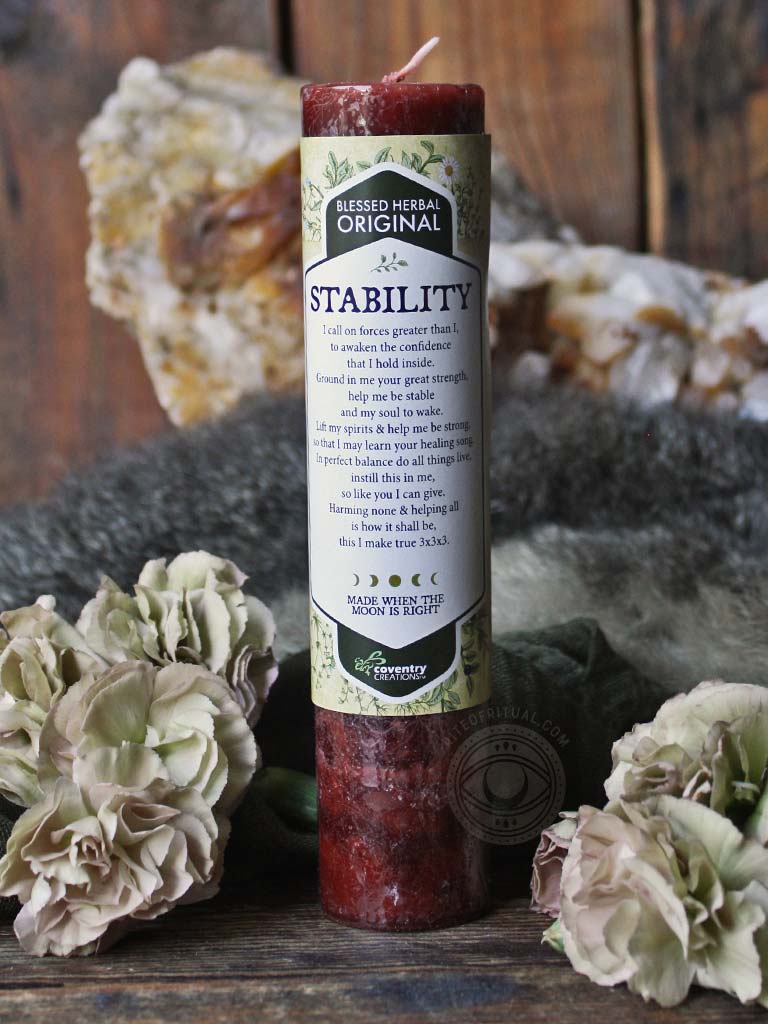 Blessed Herbal Spell Candle - Stability