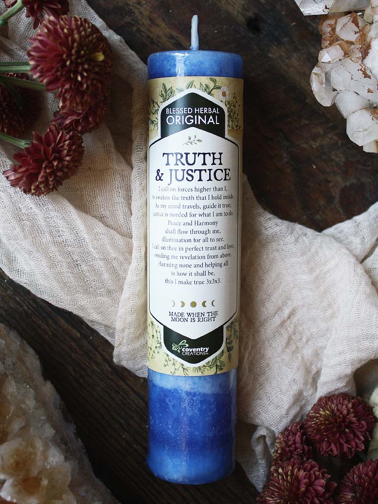 Blessed Herbal Spell Candle - Truth + Justice