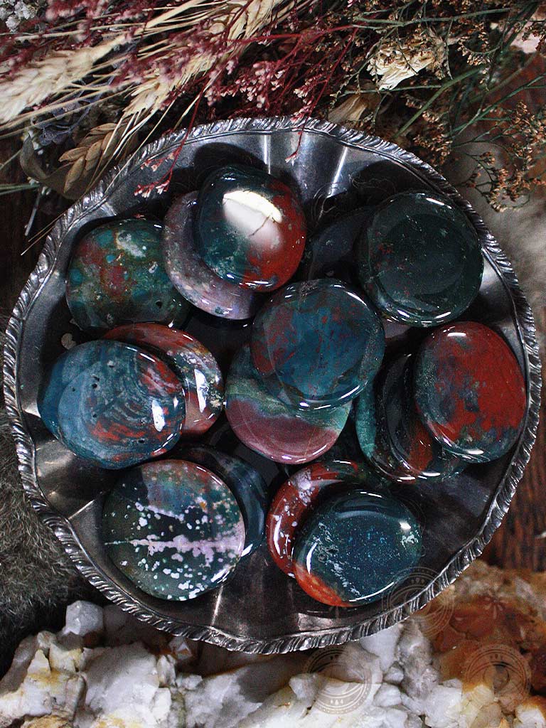Bloodstone Worry Stones