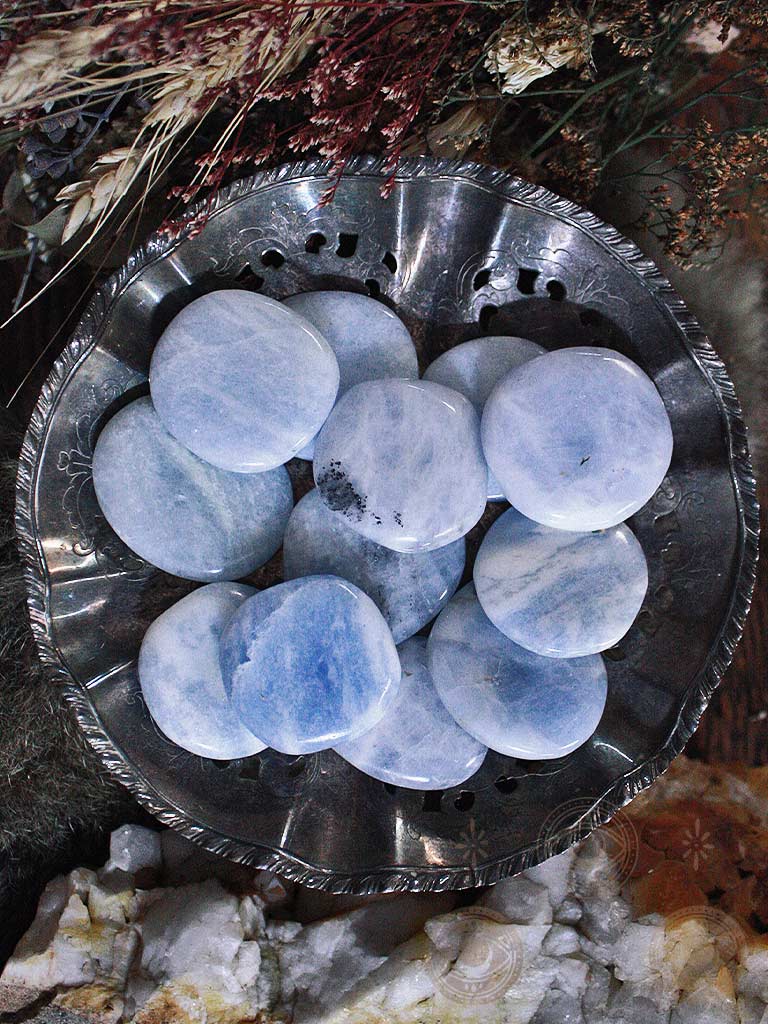 Blue Calcite Worry Stones