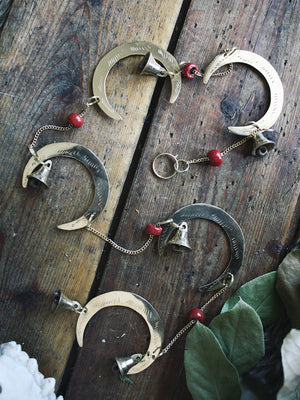 Brass Crescent Moon Wind Chime