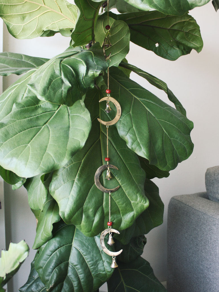 Brass Crescent Moon Wind Chime