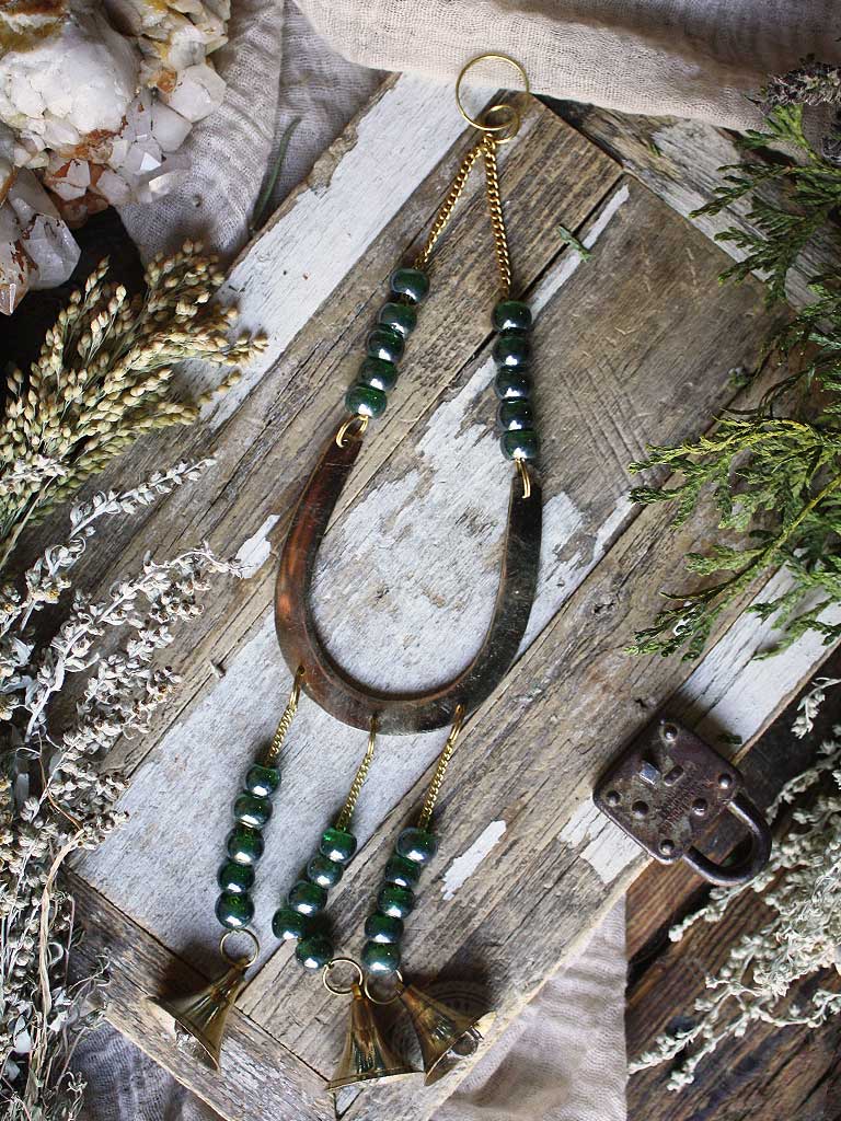 Brass Lucky Horse Shoe Wind Chime