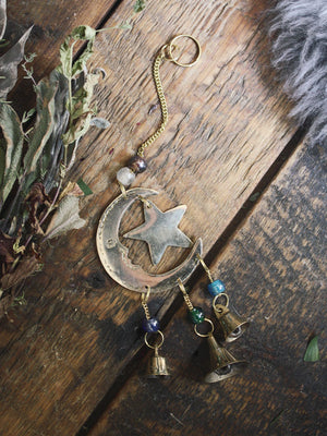 Brass Moon and Stars Wind Chime