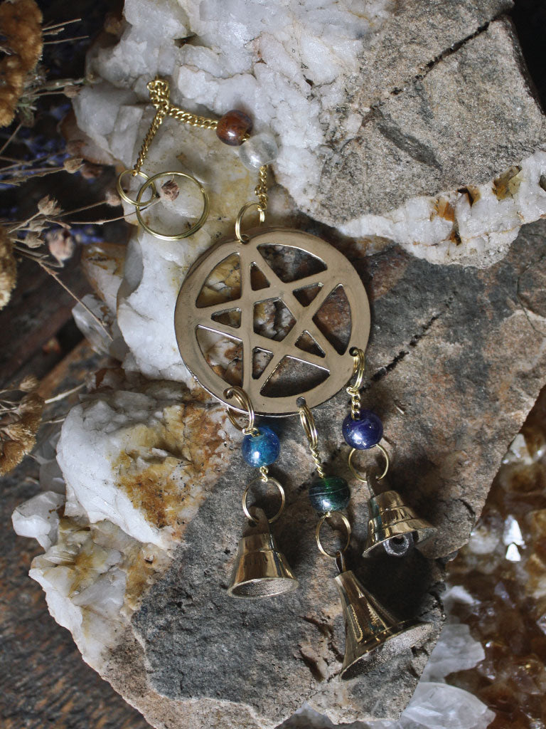 Brass Pentacle Wind Chime