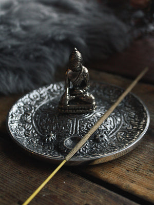 Buddha Round Incense Burner