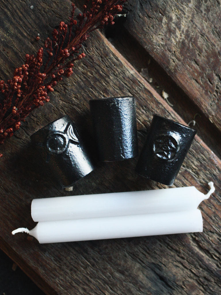 Cast Iron Chime Candle Holders