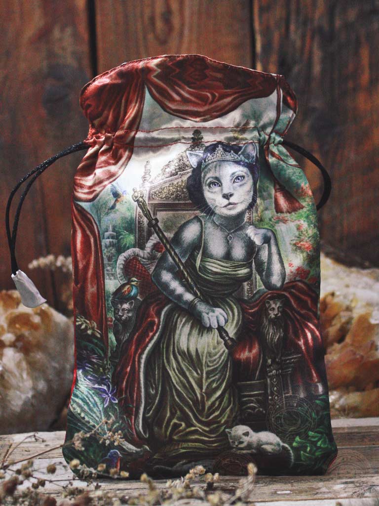 Cat Satin Tarot Bag