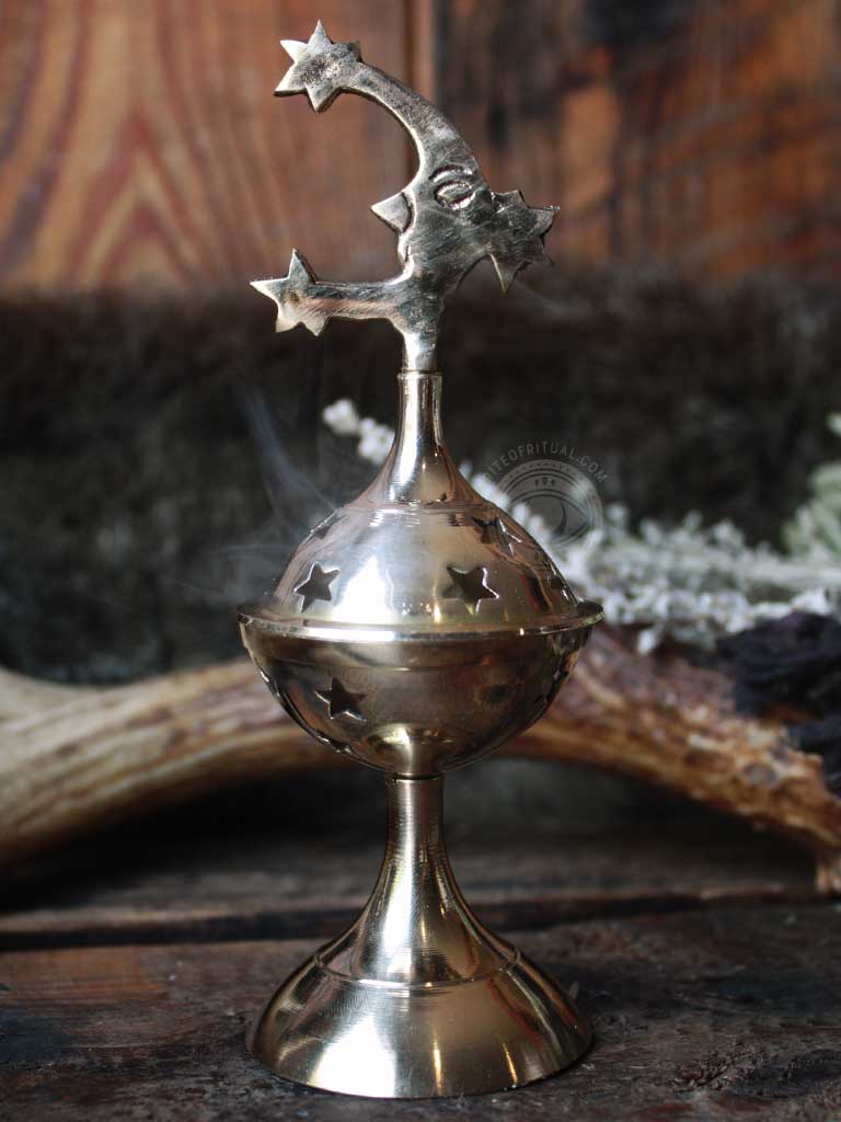 Celestial Brass Incense Burners