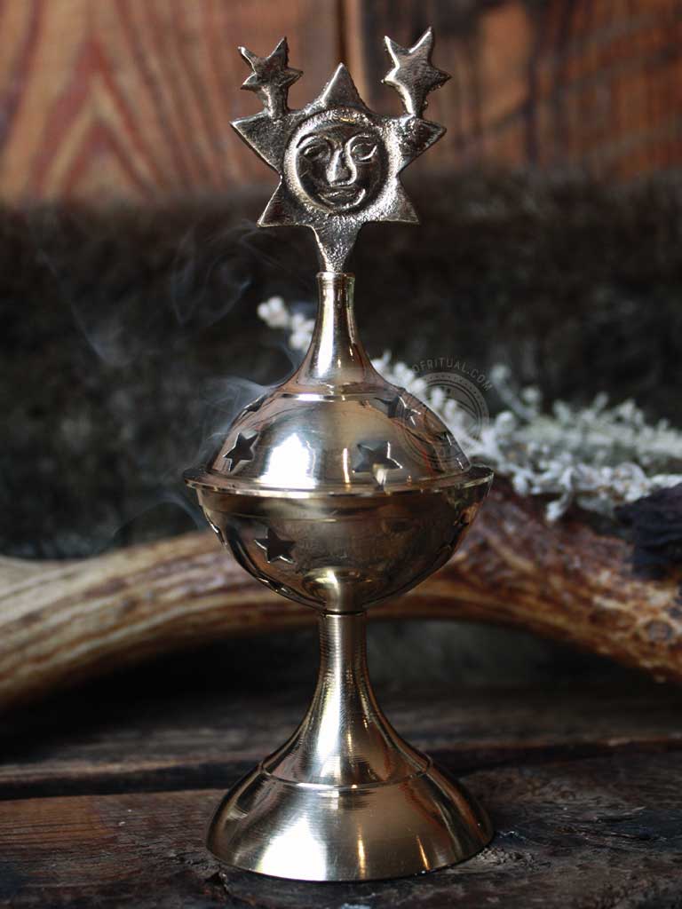 Celestial Brass Incense Burners
