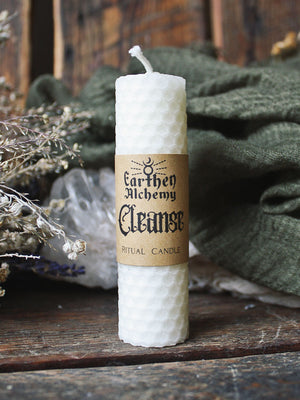 Cleanse Beeswax Ritual Candle