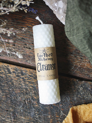 Cleanse Beeswax Ritual Candle