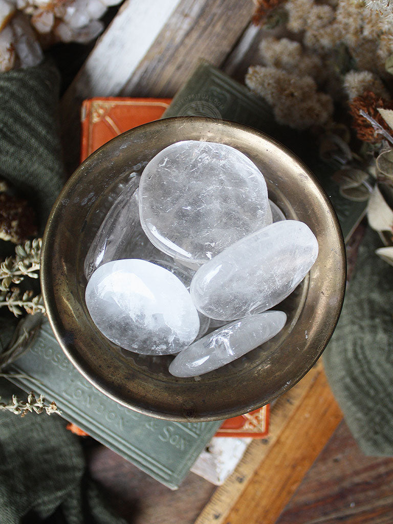Clear Quartz Palm & Pocket Stones