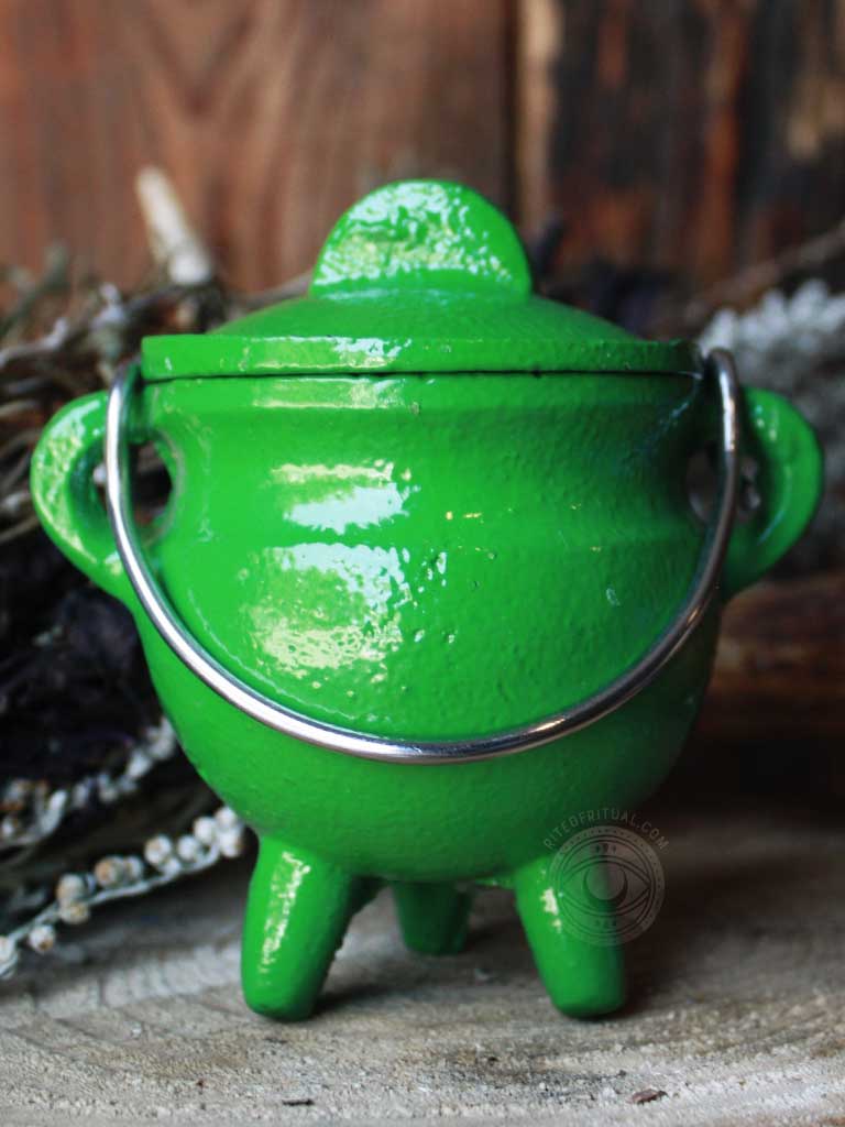 Colourful Cast Iron Ritual Use Cauldrons