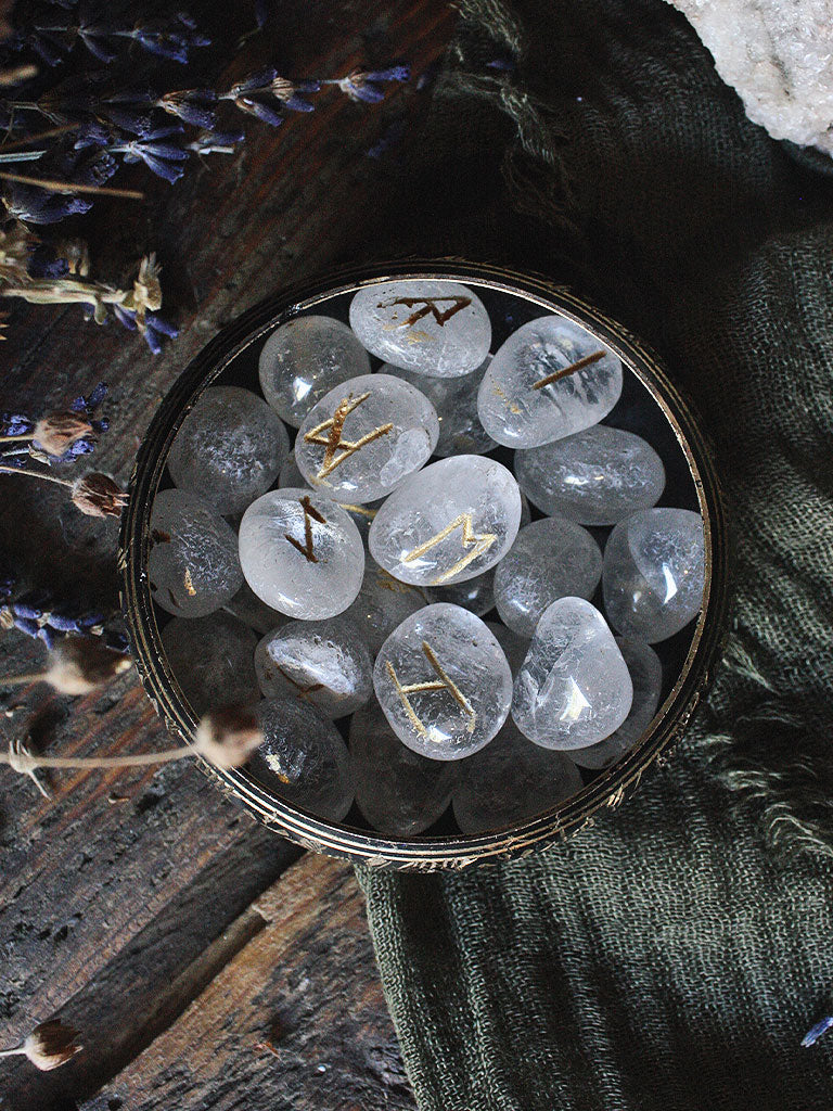 Crystal Rune Sets - Clear Quartz