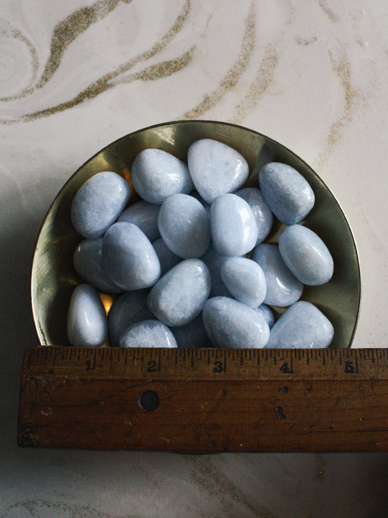 Tumbled Blue Calcite