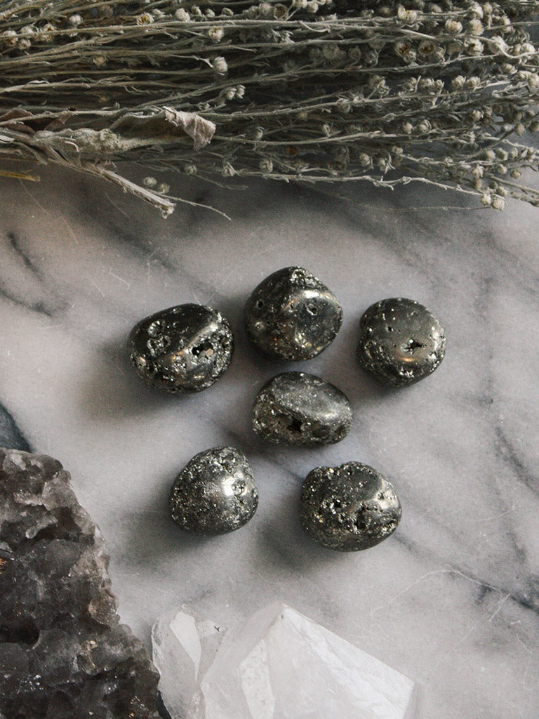 Tumbled Pyrite