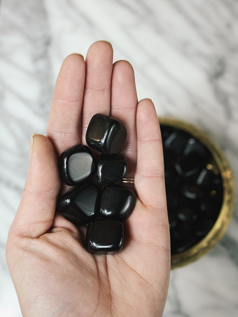 Tumbled Black Obsidian