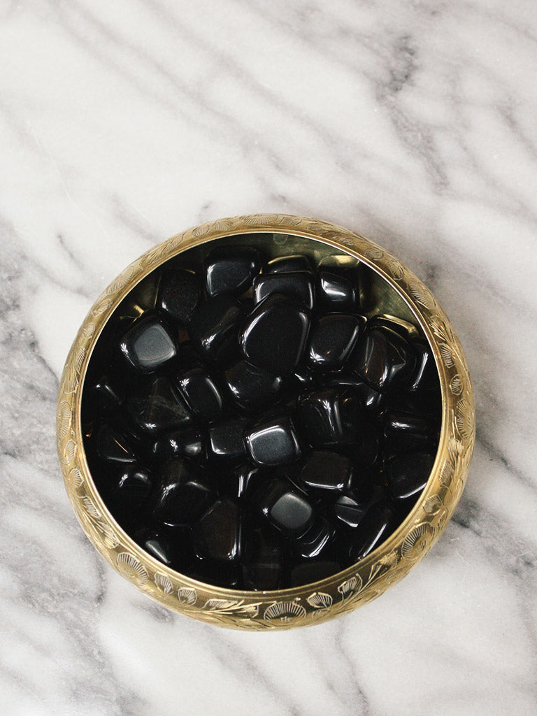 Tumbled Black Obsidian