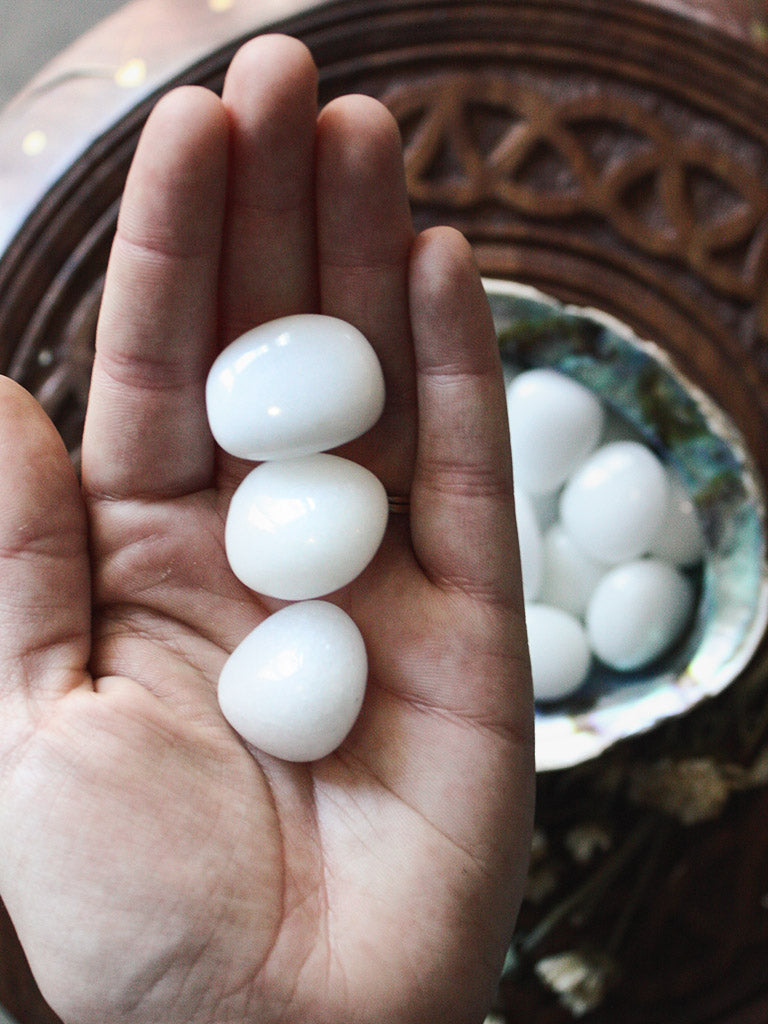 Tumbled White Jade (Nephrite)