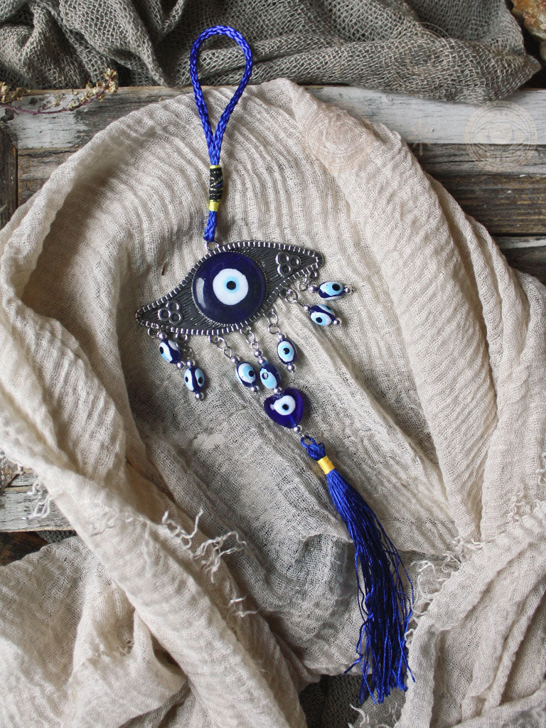 Evil Eye with Tassel Protection Wall Hanging