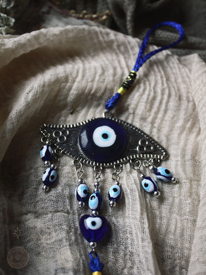 Evil Eye with Tassel Protection Wall Hanging
