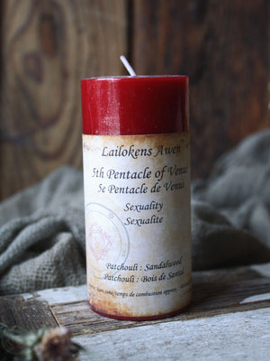 Fifth Pentacle of Venus Spell Candle - Sexuality