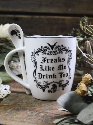 Freaks Like Me Drink Tea Mug + Spoon Set