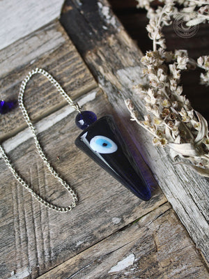 Glass Evil Eye Pendulum