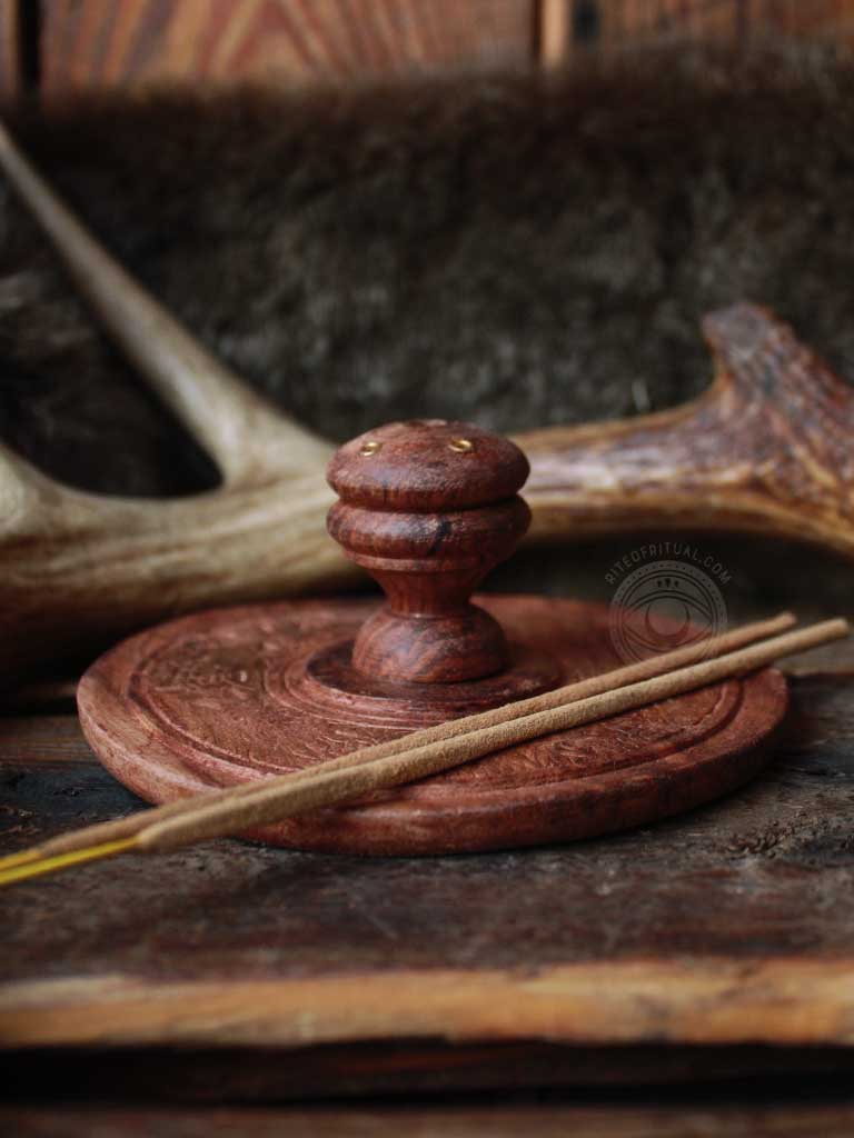 Gorgeous Round Wood Incense Burner