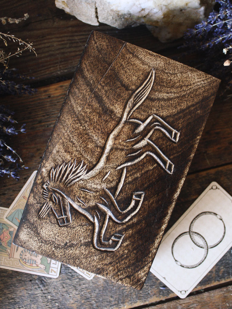 Hand-Carved Unicorn Ritual Box