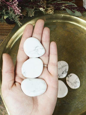 Howlite Palm + Pocket Stones
