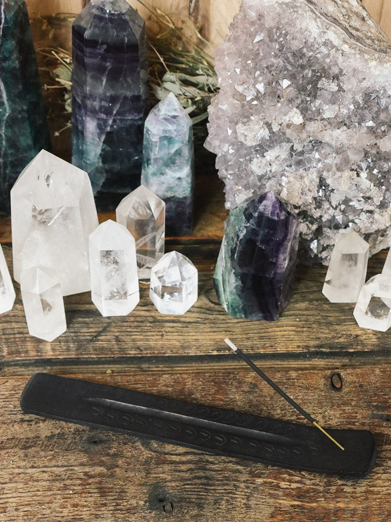 Black Carved Wood Ash Catcher - Rite of Ritual