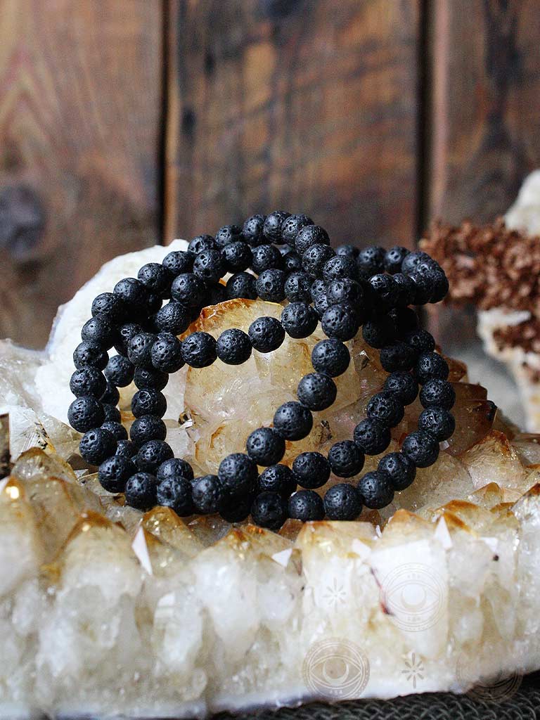 Lava Stone Crystal Bracelet
