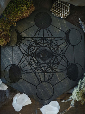 Metatron's Cube Seeing Eye Crystal Grids