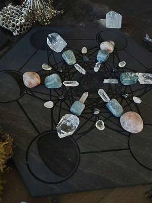 Metatron's Cube Seeing Eye Crystal Grids