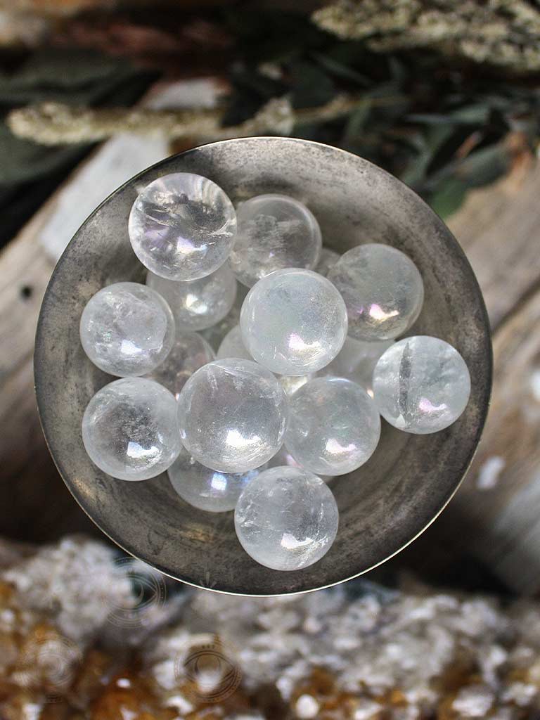 Mini Angel Aura Quartz Spheres