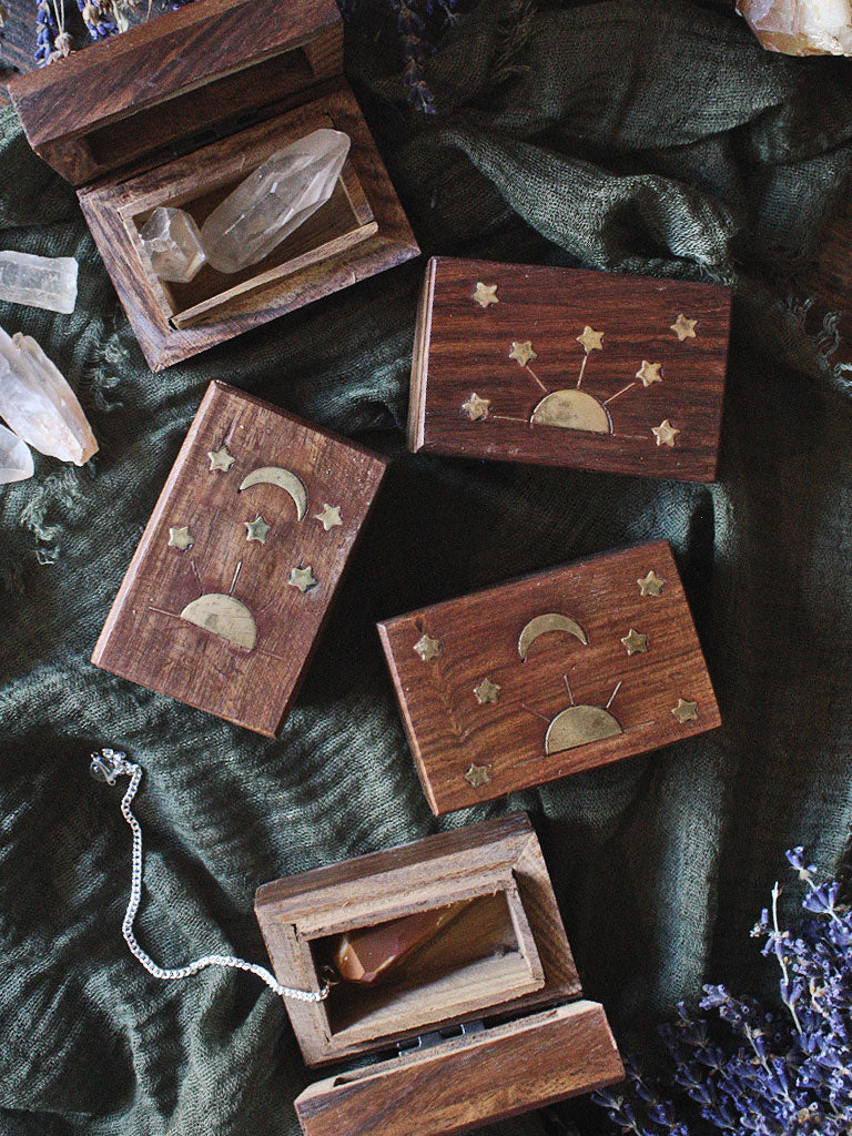 Mini Celestial Wooden Ritual Boxes