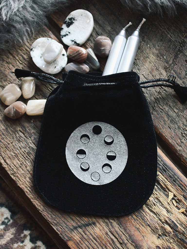 Moon Phase Velvet Bags