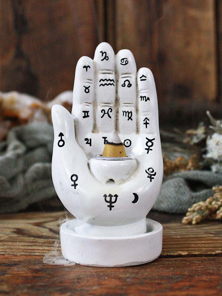 Palmistry Hand Back Flow Incense Burner